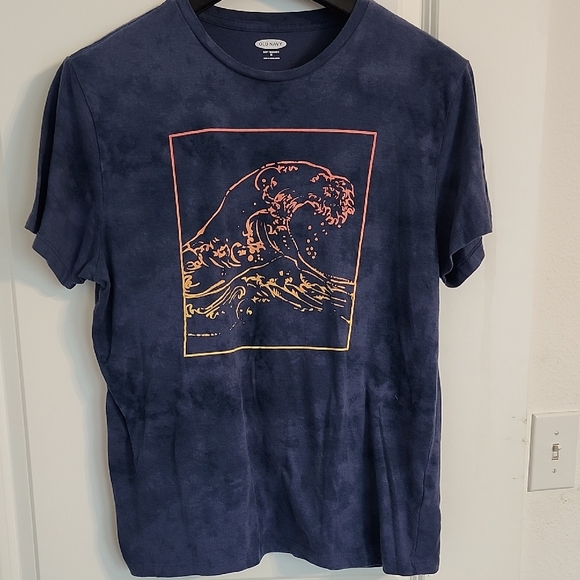 Gildan Other - B2G1 Old Navy T-Shirt with Orange Wave Graphic